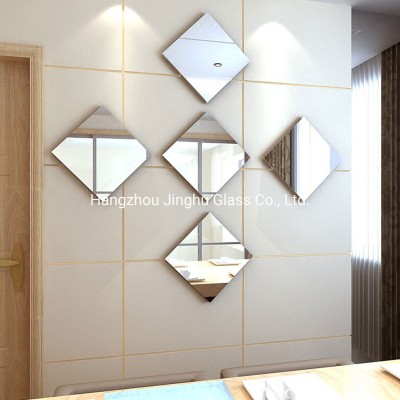 Self-Adhesive Mirror Tiles 3D Mirror DIY Decor Square Mirror